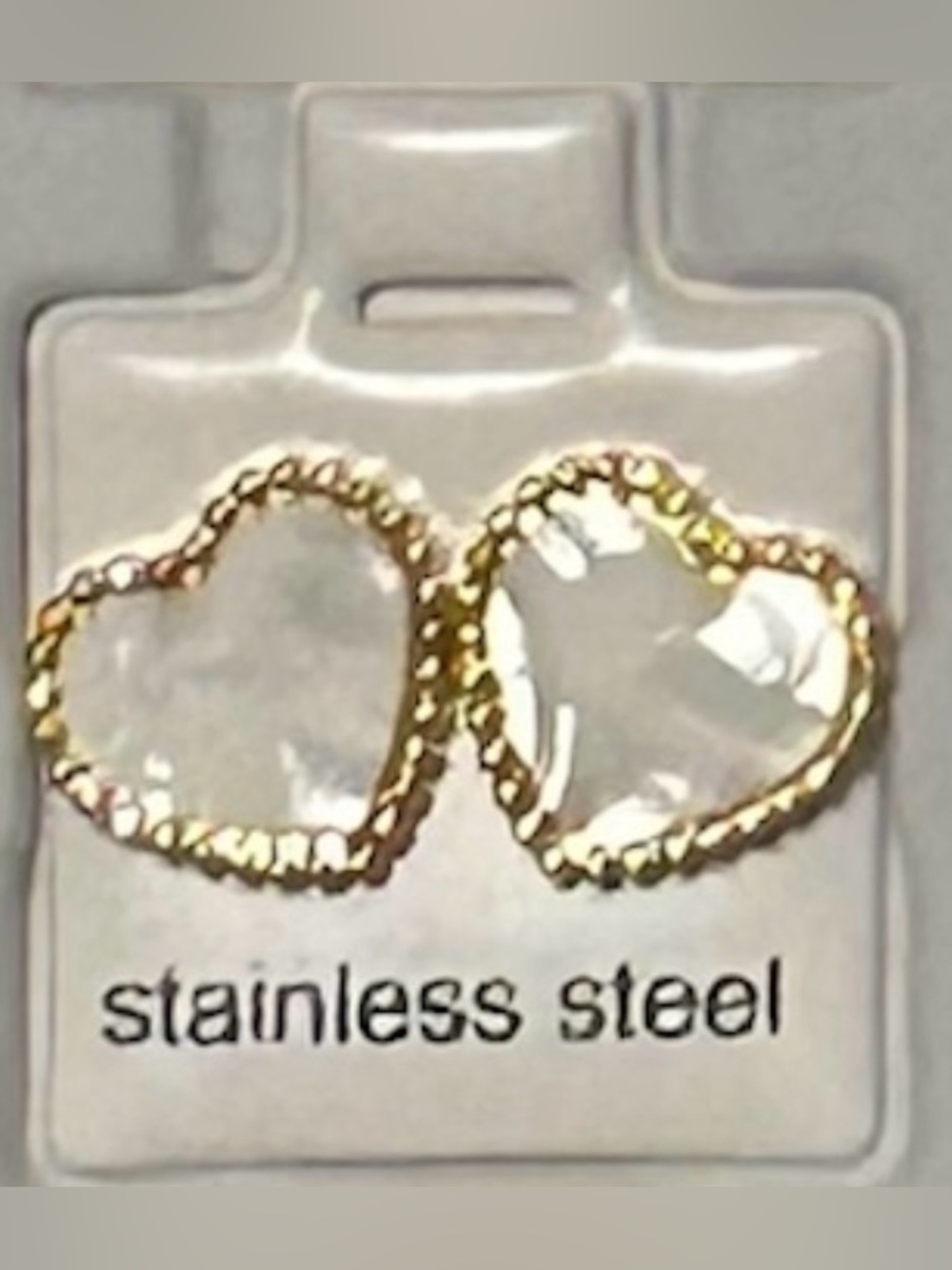 ACERO Stainless Steel Heart Stud Earrings… Set of 6 - Multicolor - Picture 2 of 7